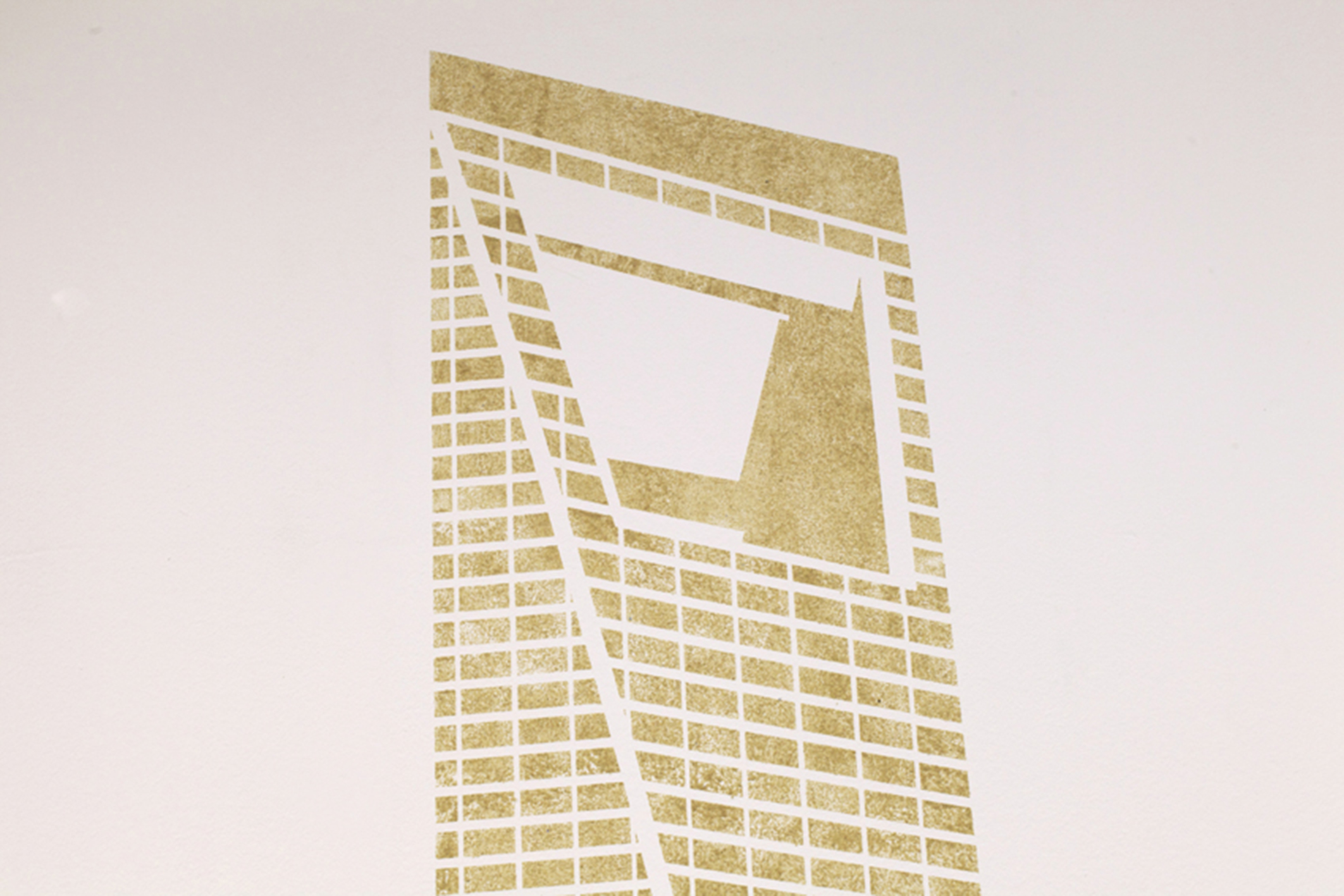 Benoît Billotte, Château de sable, 2012, dessin au sable sur verre, dimensions variables
